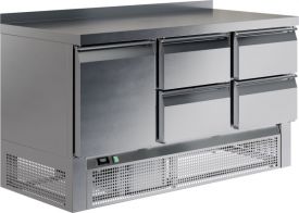 Стол холодильный RESTOINOX SHS-122GNE-B (нижн. расп. агр. 1 дв.+ 4 ящ.)