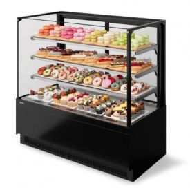 Витрина Кондитерская Vete II kub 90, Чёрный муар/Металлик (VG033.B9005M)